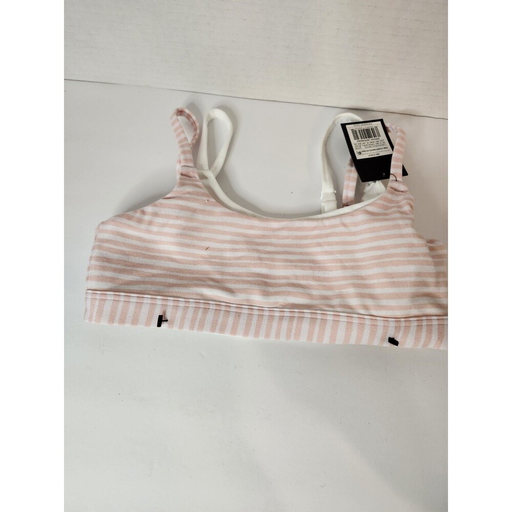 Art Class Bra Girl’s Size Medium 2-Pack Pink Stripe White Bralette Comfort NWT
